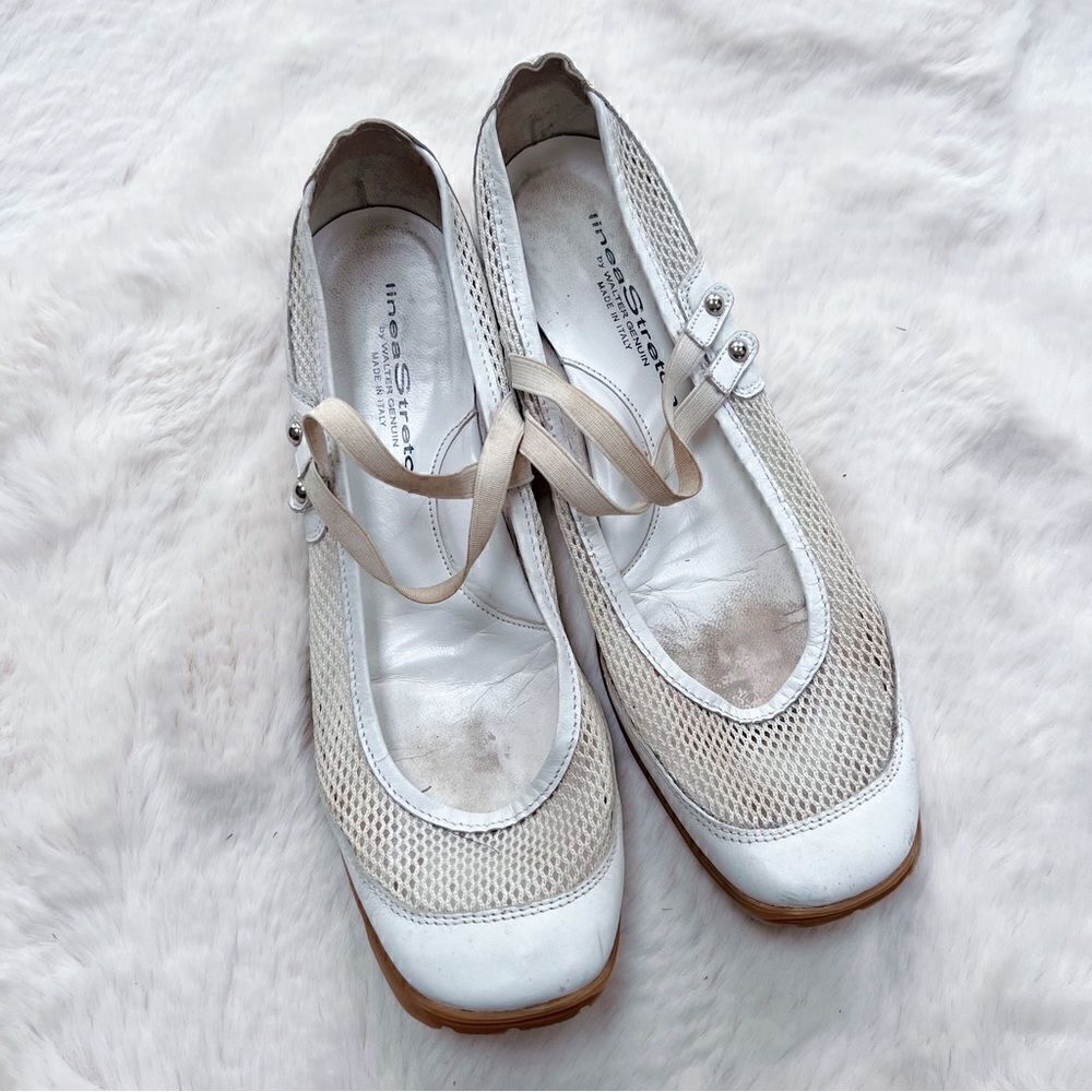 Linea Stretch by Walter Genuin Slip On Golf Shoes White Made in Italy womens 8